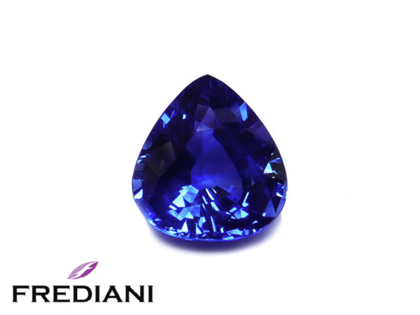 Saphir bleu poire certifié