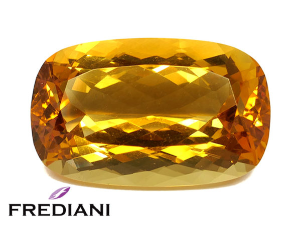 Citrine dorée coussin