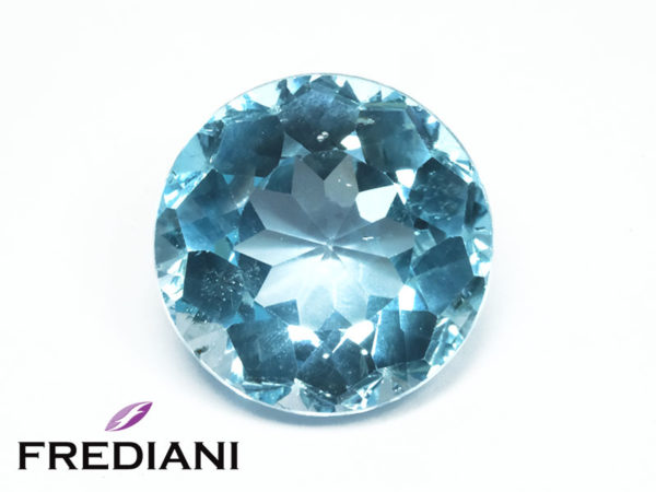 Topaze bleue ronde