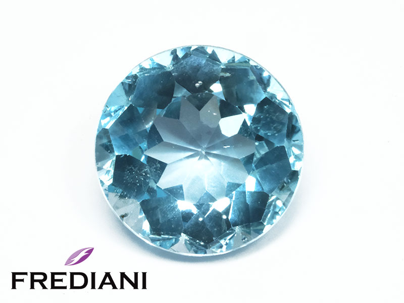 Topaze bleue ronde