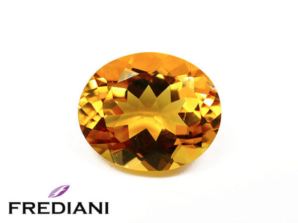 Citrine dorée ovale