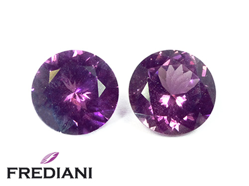 Paire de grenats rhodolites ronds