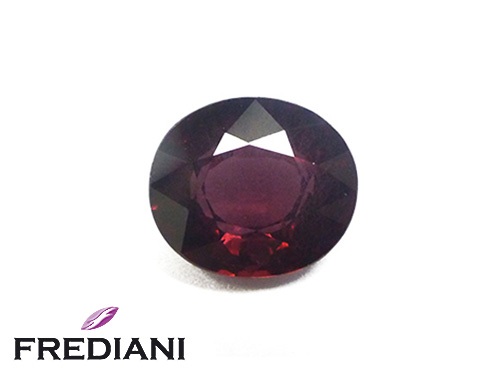 Grenat rhodolite ovale naturel