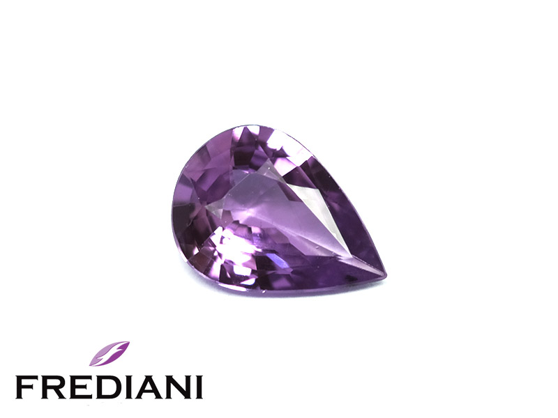 Saphir violet poire naturel certifié