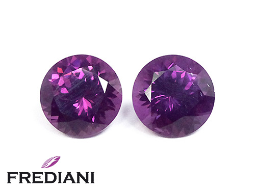 Paire de grenats rhodolites ronds