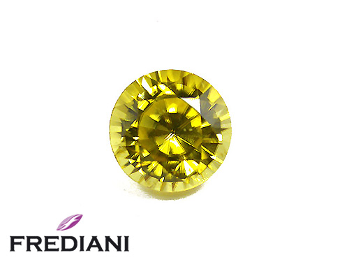 Zircon jaune rond