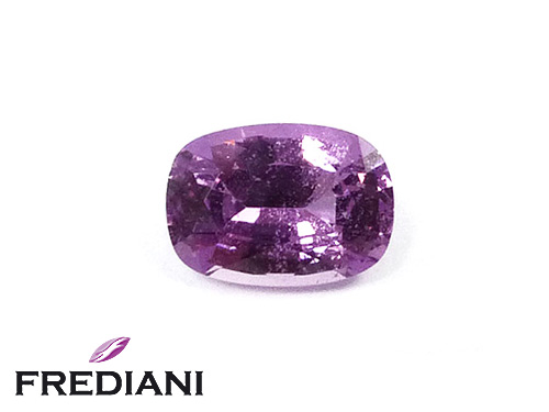 Saphir violet coussin naturel certifié