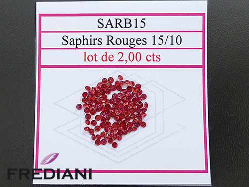 Saphirs rouges ronds taille brillant