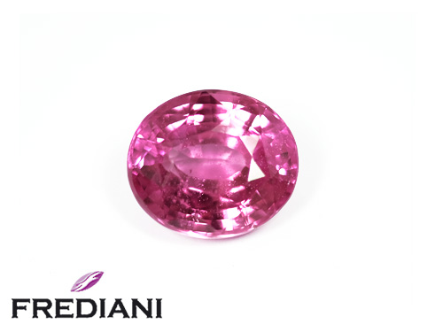 Saphir rose ovale certifié