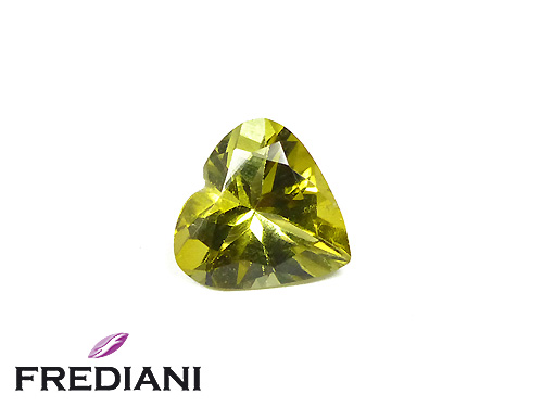 Tourmaline jaune coeur naturelle