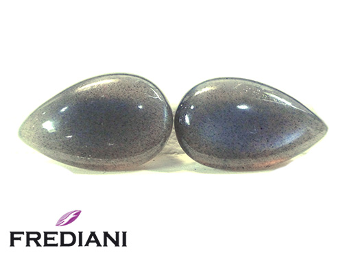 Paire de pampilles en labradorites naturelles