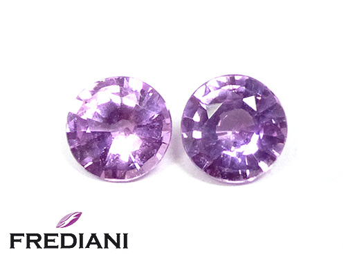 Paire de saphirs violets naturels