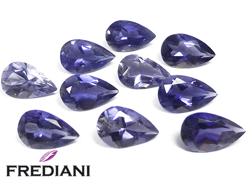 Lot de cordiérites poires naturelles (iolite)
