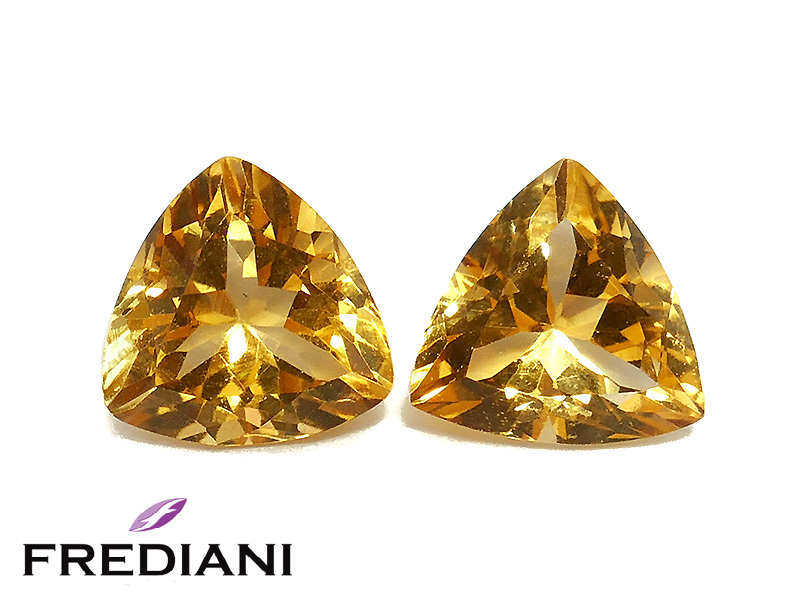 Paire de citrines troïdias