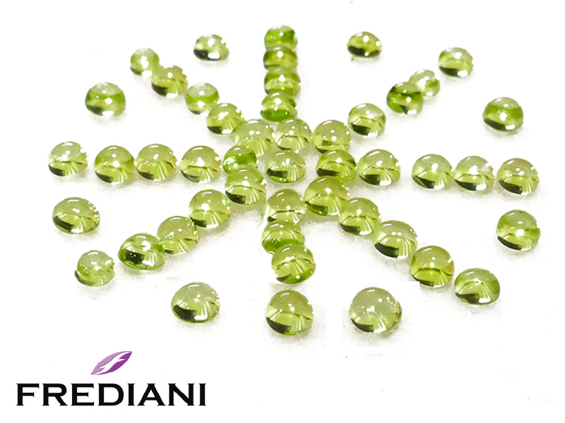 50 Péridots ronds cabochons naturels