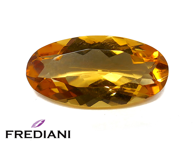 Citrine dorée ovale