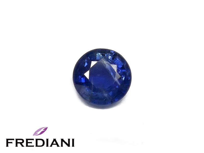 Saphir bleu rond