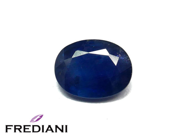 Saphir bleu ovale