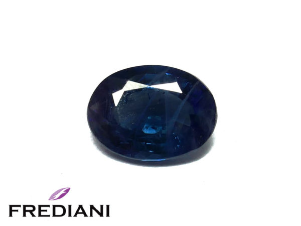 Saphir bleu ovale