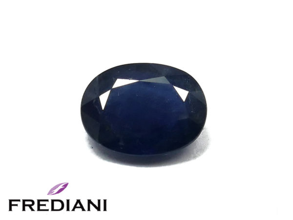 Saphir bleu ovale