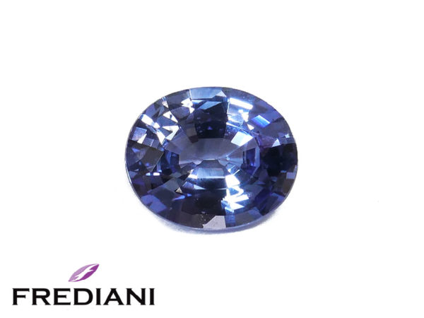 Saphir bleu ovale certifié