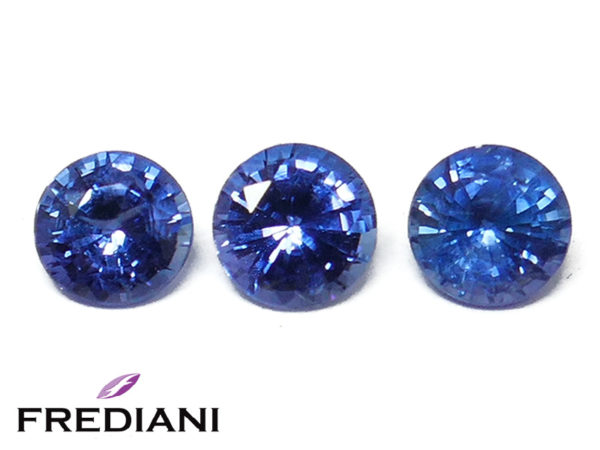 Saphirs bleus ronds