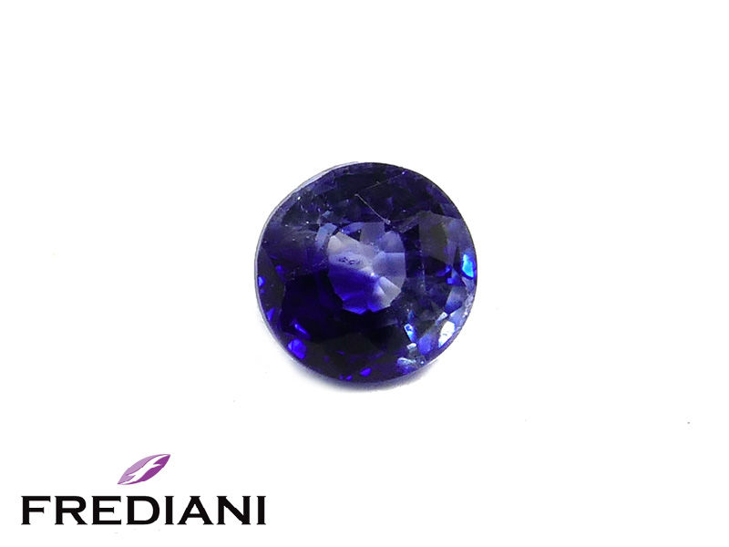Saphir bleu rond