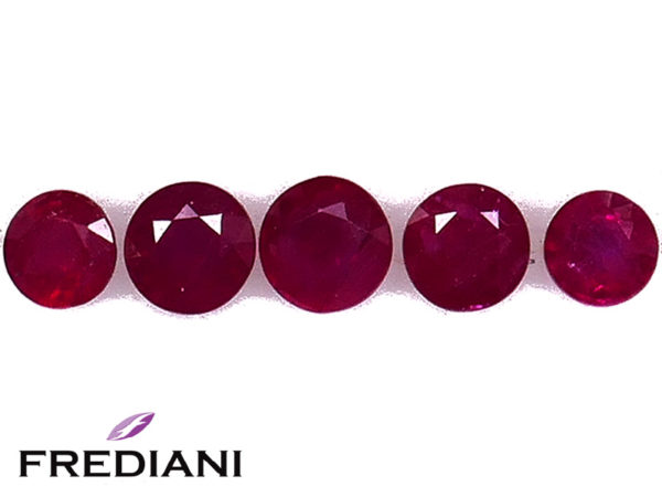 Lot de rubis rond