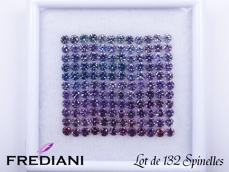 132 Spinelles de couleurs ronds naturels
