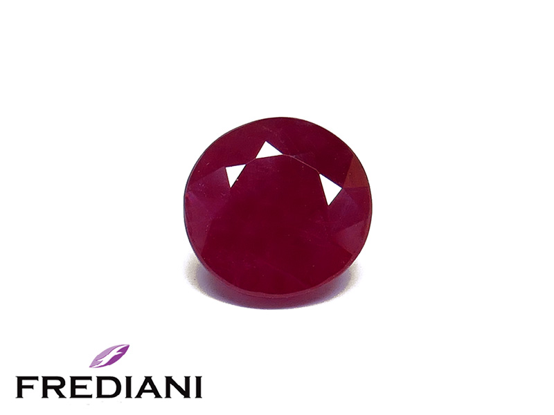Rubis rond certifié