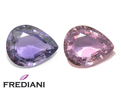 Saphir violet naturel color change certifié 100x79 de 2.39 carats