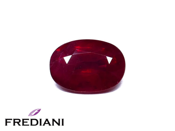Rubis ovale certifié