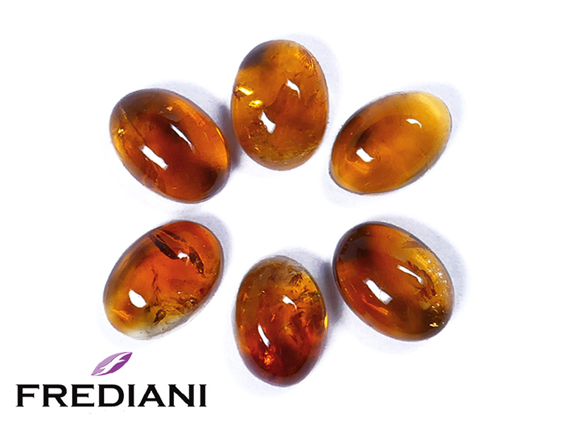 Lot de citrines madères cabochons