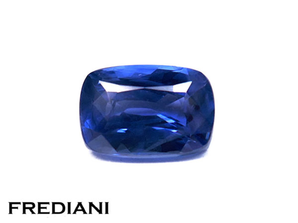 Saphir bleu coussin naturel certifié