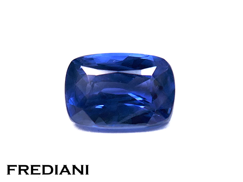 Saphir bleu coussin naturel certifié