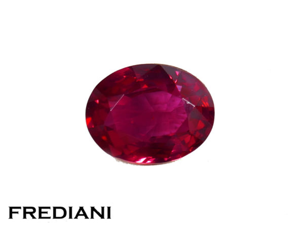 Rubis ovale naturel certifié 86x66 de 2.07 carats