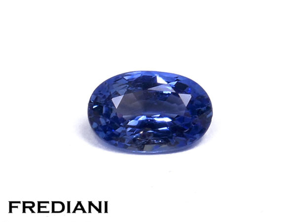 Saphir bleu ovale