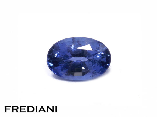 Saphir bleu ovale