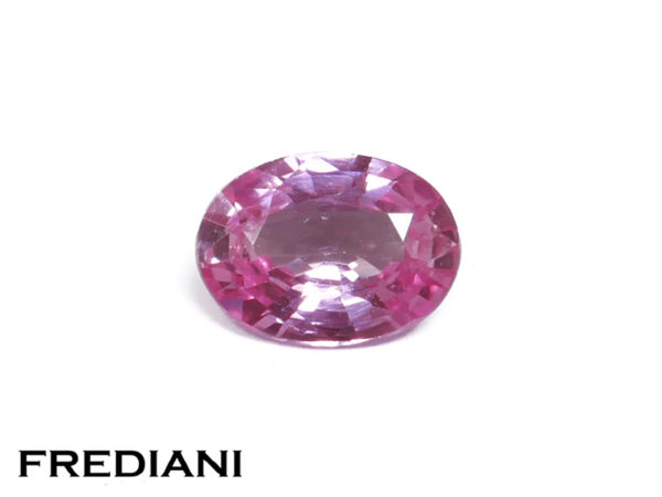 Saphir rose ovale