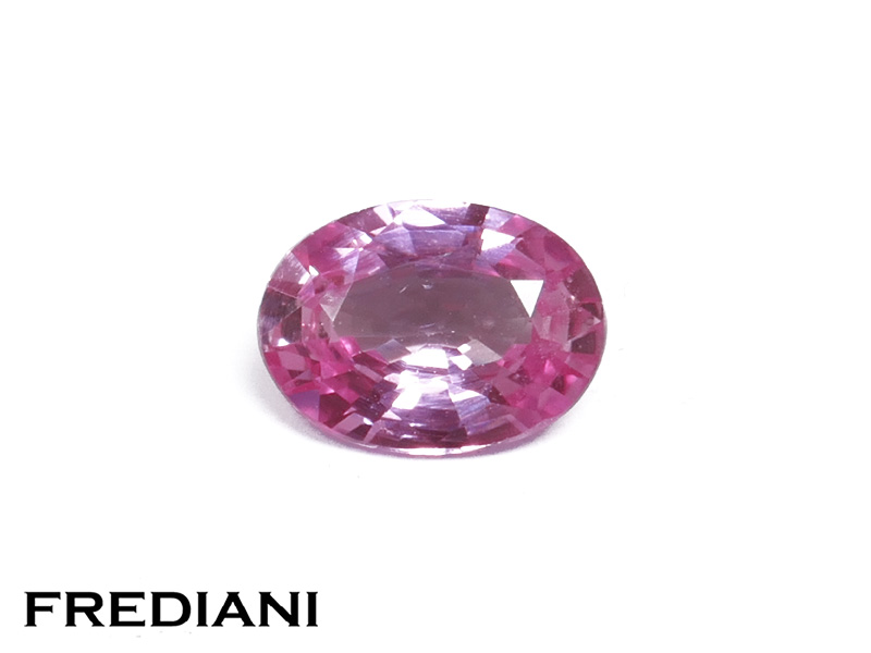Saphir rose ovale
