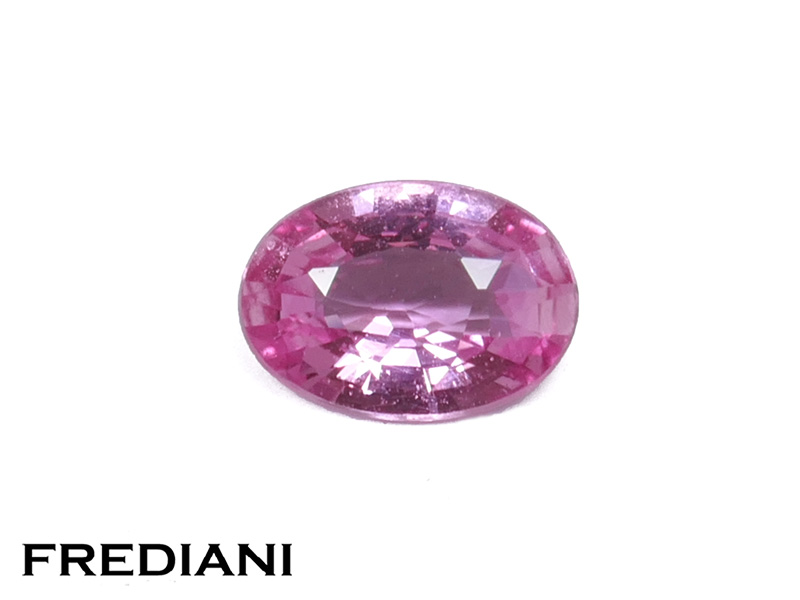 Saphir rose ovale