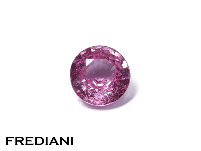 Saphir rose rond