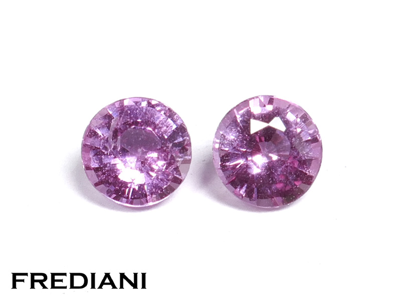 Paire de saphirs roses ronds