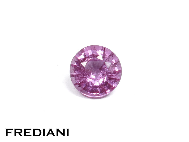 Saphir rose rond
