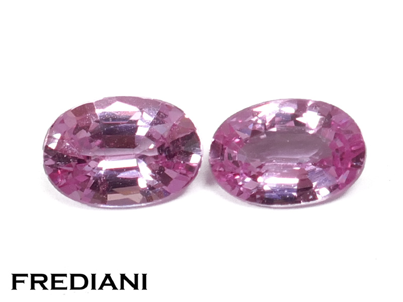 Paire de saphirs roses ovales