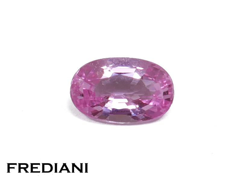 Saphir rose ovale