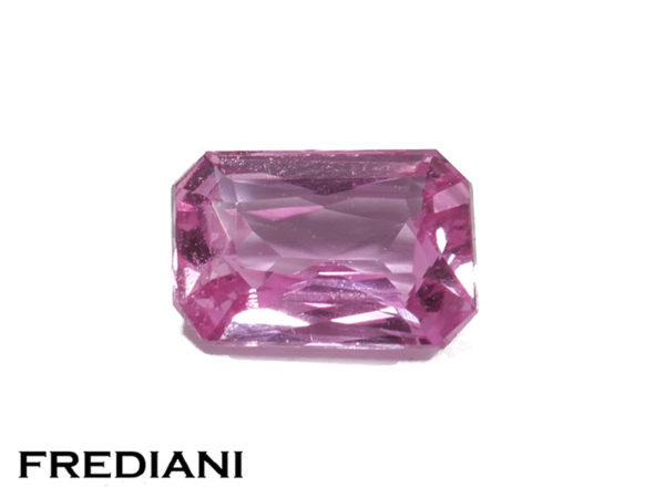 Saphir rose rectangulaire