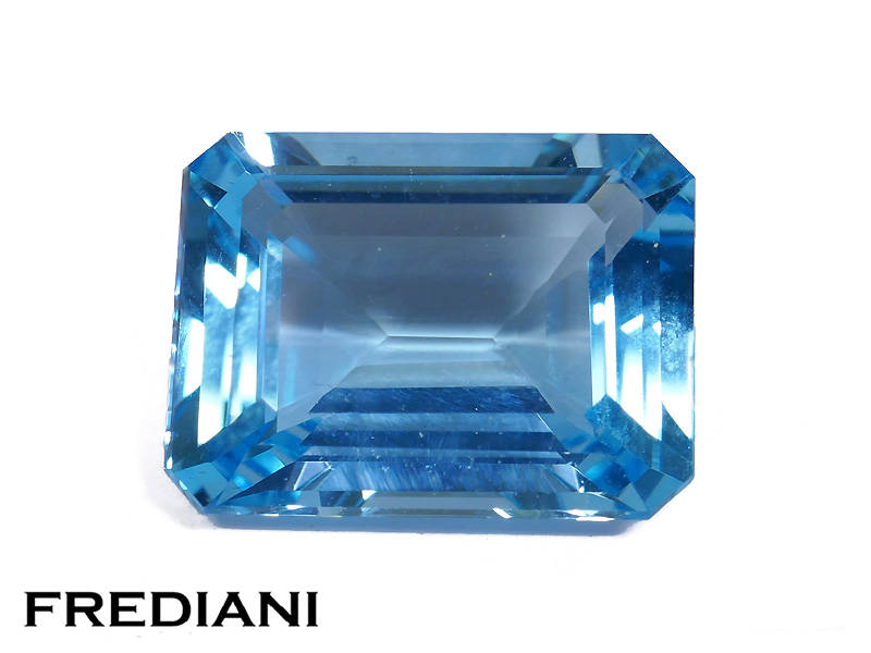 Topaze bleue rectangulaire