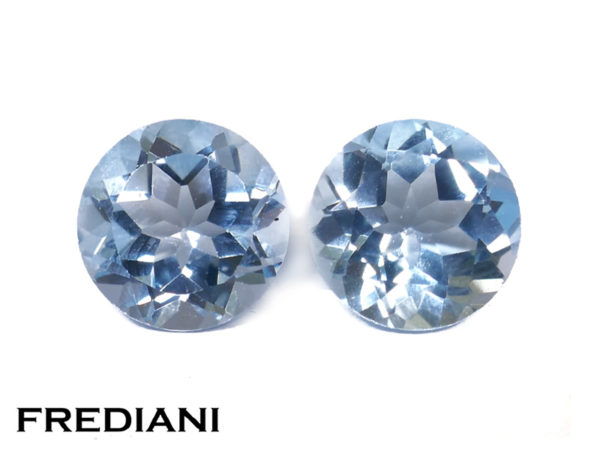 Topaze bleue ronde