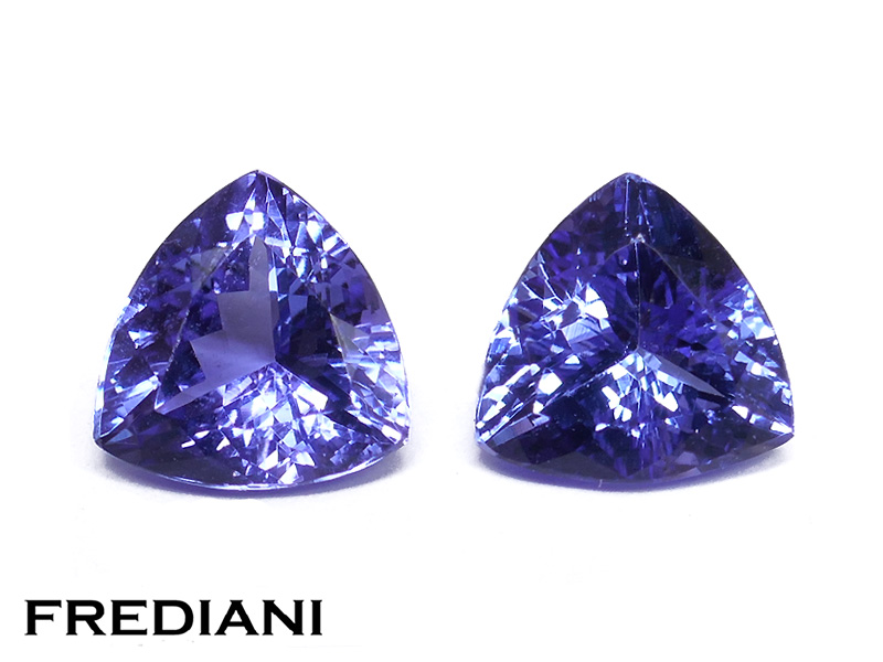 Paire de tanzanites troïdias